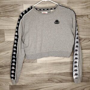 Kappa Boxy Cropped Monogram Pullover Sweatshirt Women’s Size Medium